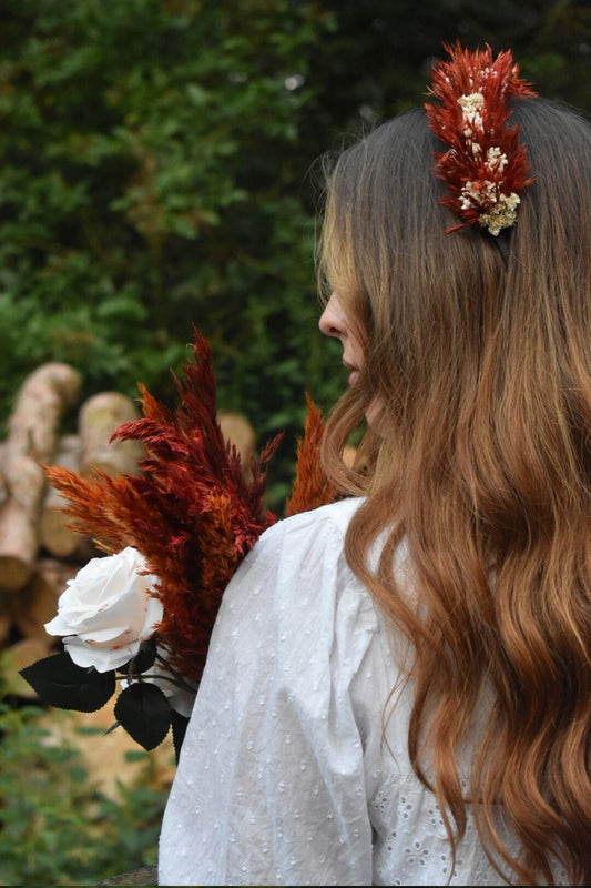 Pampas headband in red