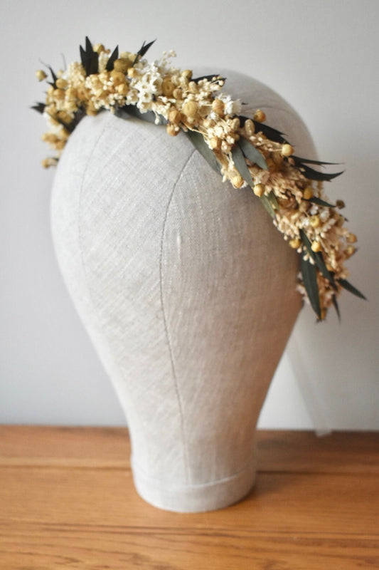 Neutral boho crown