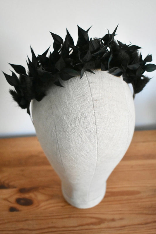 Dark foliage headband