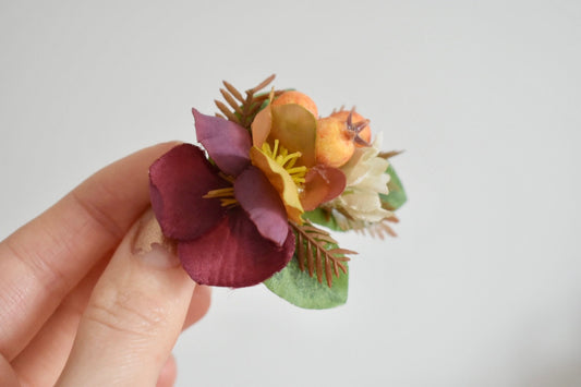 Autumn blossom hair clip