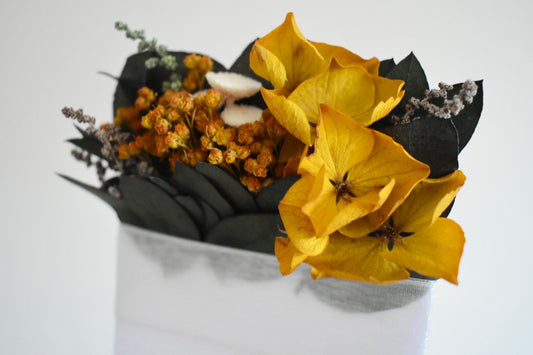 Yellow pocket boutonniere