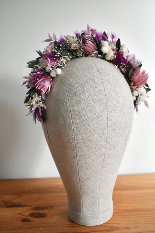 Mixed pink and purple headband