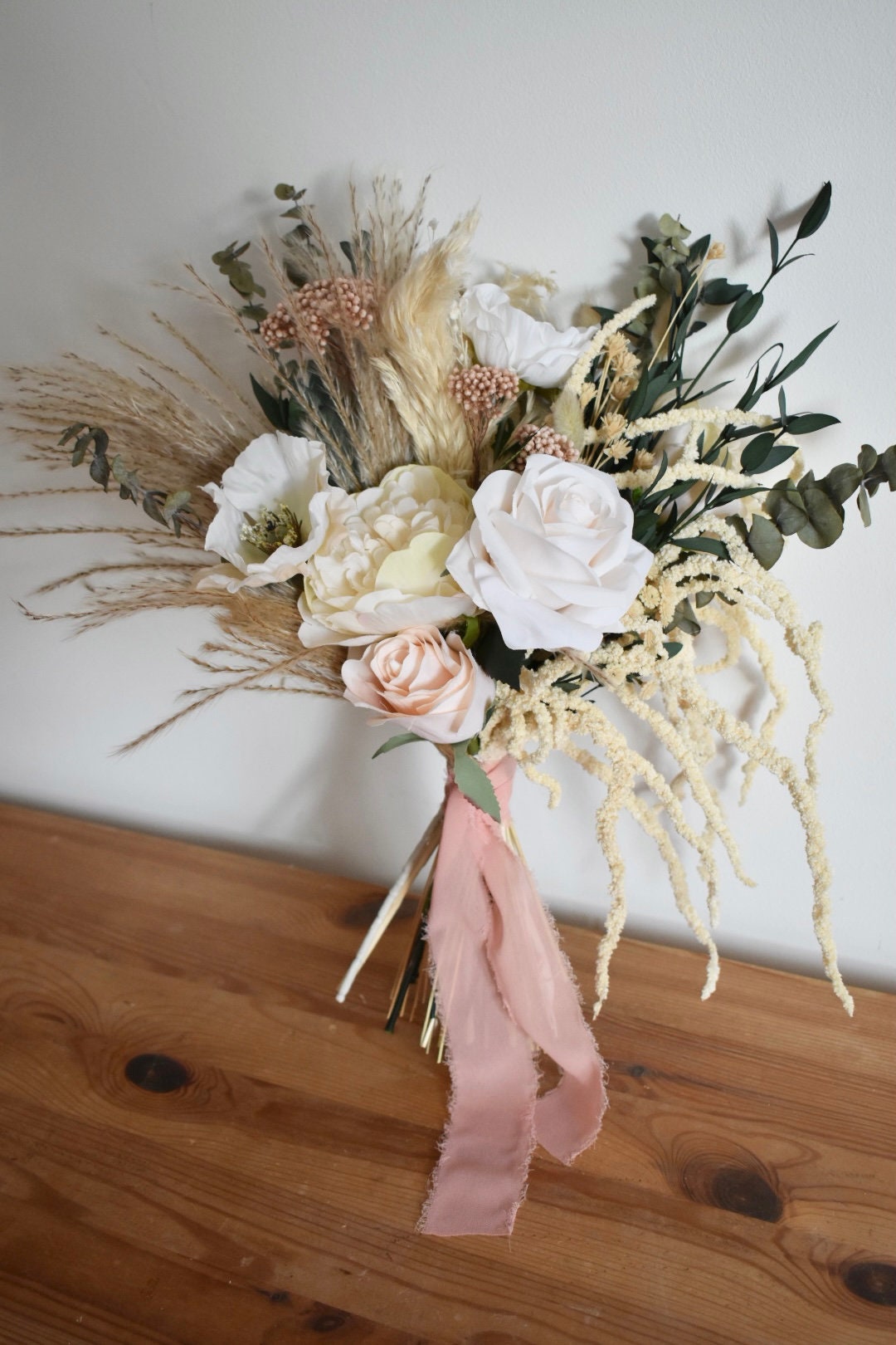 Neutral boho flower bouquet