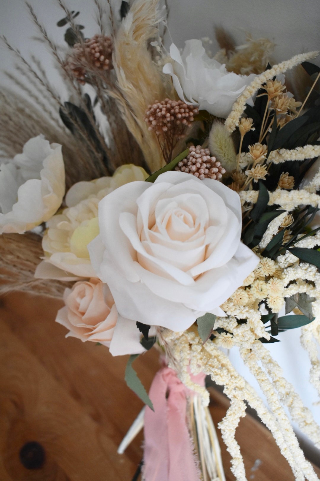 Neutral boho flower bouquet