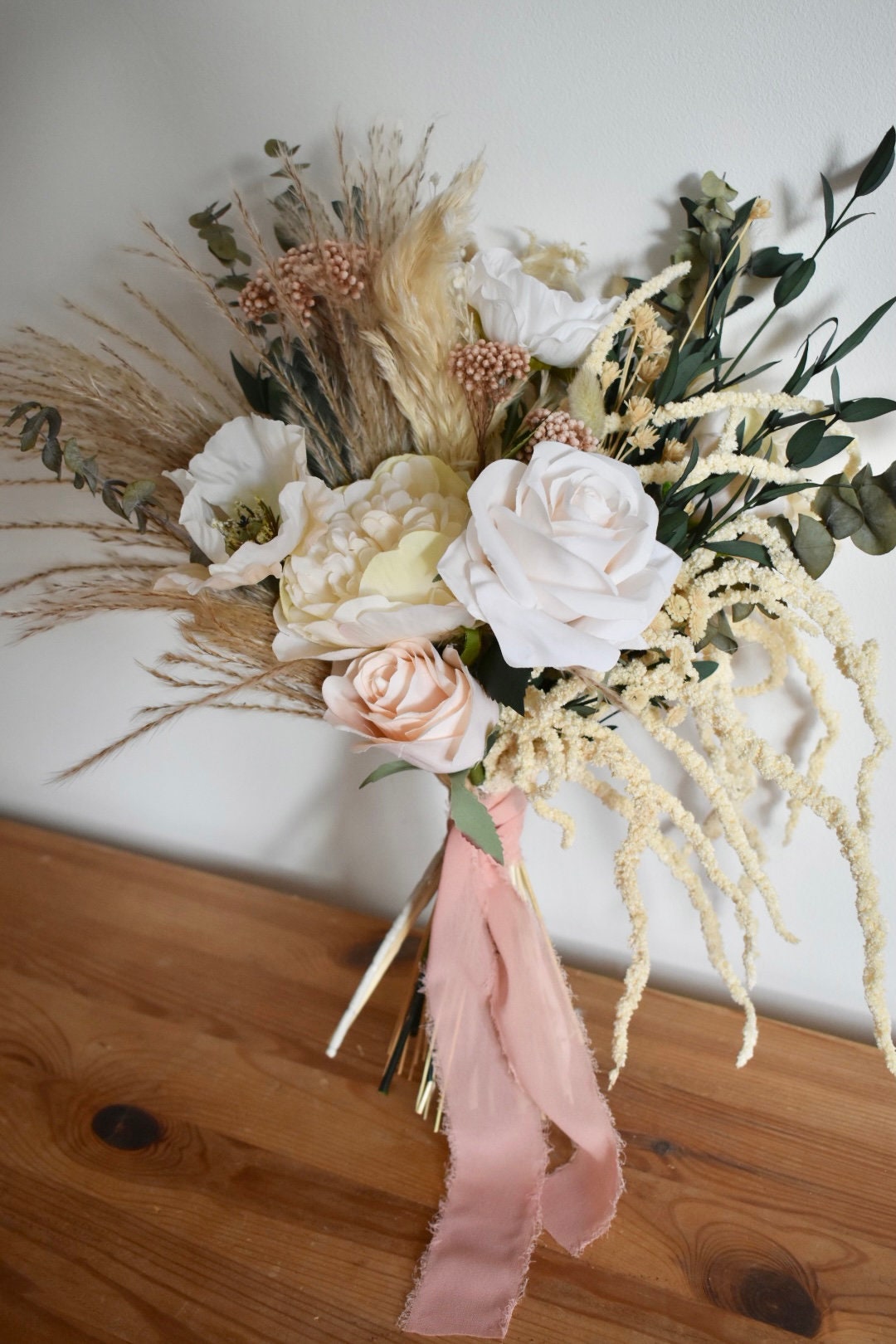 Neutral boho flower bouquet